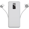PW-05 Hızlı Şarj Led Göstergeli Micro Lightning Type-C Kablolu Taşınabilir Powerbank 10000mAh Beyaz