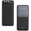 12000 Mah Dijital Göstergeli Dahili Çoklu Kablolu Taşınabilir Powerbank Siyah PB-49