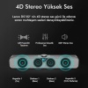 DS102 Kablolu USB/AUX 6W Tak Çalıştır Kolay Kurulum Yüksek Çözünürlüklü Stereo Surround Ses TV/PC/Telefon/Tablet Geniş Uyum Kompakt Soundbar Taşınabilir Hoparlör Siyah