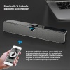 DS102 Kablosuz Bluetooth + AUX 6W Stereo Soundbar Taşınabilir Hoparlör Siyah