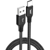 BL71 USB to Type-C 2.4A 1.2M Örgülü Data ve Şarj Kablosu (Siyah)