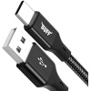 BL71 USB to Type-C 2.4A 1.2M Örgülü Data ve Şarj Kablosu (Siyah)