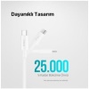 Type-C to Type-C 30cm 65W PD/QC Hızlı Şarj/Data Kablosu 2DK47B Beyaz