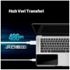 Type-C to Type-C 30cm 65W PD/QC Hızlı Şarj/Data Kablosu 2DK47B Beyaz