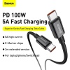Superior Hızlı Şarj Özellikli 100W Type-C to Type-C Kablo 1m-Siyah