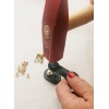 7 mm Kendin Yap Kiti, Çanta, Cüzdan, Kemer, Kot Pantolon, İçin Çekiçle Uygulama Aparatları ve 25 Adet Perçin Zımba Takım-Paslanmaz Pirinç (gold)