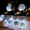 2 Metre 10lu Disko Topu Led Işık Pille Çalışır Işık Zinciri Dekoratif Aydınlatma Ev Dekorasyonu Süsleme Salon Oda Merdiven Balkon Süslemeleri Yılbaşı Eğlence Doğum Günlerine Aydınlatma