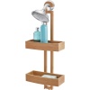 Formbu Banyo Duş Caddy şampuan, saç kremi, sabun için – Doğal bambu, yıl yuvarlak, doğal, 27,94 x 13,4 x 67,7 cm