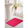 Ayak İzi Baskılı Kaymaz Lateks Banyo Paspası 40x60 cm (Kırmızı)