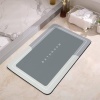Paspası-Süper Emici-Kaymaz Tabanlı Banyo Ve Abdest Paspası-Kare GRİ (Nks128G)