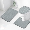 & Brands Banyo Tuvalet Paspas Seti 3 PARÇA (GRİ)