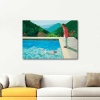 David Hockney Sanatçının Portresi Havuzda İki Figür Kanvas Tablo (43 x 60 cm)