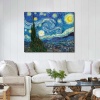 Vincent van Gogh Yıldızlı Gece Kanvas Tablo (48 x 60 cm)