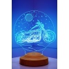 3D Motorsiklet Chopper Led Lamba
