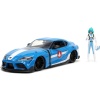 253255051, Robotech, Die-Cast (Metal), Toyota Supra, Serbest Tekerlek, Açılabilen Parçalar (Kapı, Kaput ve Gövde), Max Sterling Figürü, 1:24, 20 cm