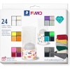 8013 C24-1ST Oven Hardening Modelling Clay, Multicoloured, 24 Half Blocks