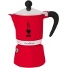- Rainbow: 3 Cups Ocak Üstü Espresso Pişirici - 130ml - Kırmızı Renk - Alüminyum Gövde - Patentli Güvenlik Valfi - Tüm Ocak Türleri İçin Uygundur (İndüksiyon Hariç)
