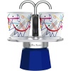 Set Mini Express Ocak Üstü Espresso Pişirici +2 Cups Kandinsky Serisi, Mavi