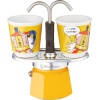 Set Mini Express Ocak Üstü Espresso Pişirici +2 Cups Lichtenstein Serisi, Sarı