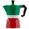 - Moka Express Italia: 3 Cups Ocak Üstü Espresso Pişirici - 130ml - Karma Renk - Alüminyum Gövde - Patentli Güvenlik Valfi - Tüm Ocak Türleri İçin Uygundur (İndüksiyon Hariç)