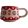 El Yapımı Seramik MUG Kupa, Nazar Boncuğu Serisi, 200 ML