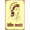 Lütfen Sessiz Hemşire Retro Vintage Drtr0092 Ahşap Mdf Tablo