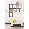 12 Parça Dekoratif Mdf Tablo Seti Çerçeve Görünümlü DEKOLIADKJ069