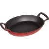 Metal Oval Kuplu Döküm Tava 23x17, Kırmızı