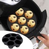 7 Gözlü Silikon Çok Amaçlı Airfryer Muffin Cupcake Kek ve Çörek Pişirme Kalıbı,Silikon Fırın Kabı