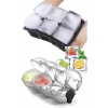 Home Silikon Buz Kalıpları (2 li Set) Kapaklı Küre Buz Kalıbı ve Büyük Kare Buz Kalıbı & BPA İçermez (Küre Buzluk Modeli Asortidir)