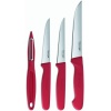 Cut 4 Fresh Sebze Soyacak ve Bıçak Seti 4 Parça Kırmızı ST-402