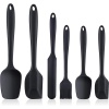 Home Isıya Dayanıklı Yanmaz Yapışmaz Silikon Spatula Seti 6 Parça (Siyah)