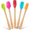 Indigo 5 li Renkli Bambu Silikon Spatula Seti Uzun 26cm