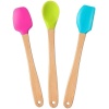 Indigo 3lü Renkli Bambu Saplı Silikon Spatula Seti Uzun 26cm