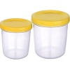 Tazeliği Koruyan Kapaklı Gıda Saklama Kabı, 400+700ml, Plastik, Set İçi 2 Adet, BPA FREE, NEW (Sarı)