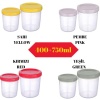 Tazeliği Koruyan Kapaklı Gıda Saklama Kabı, 400+700ml, Plastik, Set İçi 2 Adet, BPA FREE, NEW (Sarı)