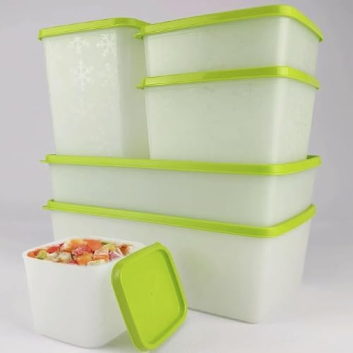 Hobby Life Alaska Derin Dondurucu Saklama Kabı 6lı Set 9.5 Litre - BPA - Yeşil (Yeşil)