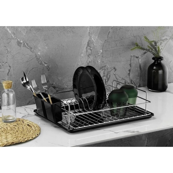Banyo Krom Bulaşıklık Bulaşık Süzgeci Tek Katlı Tabaklık