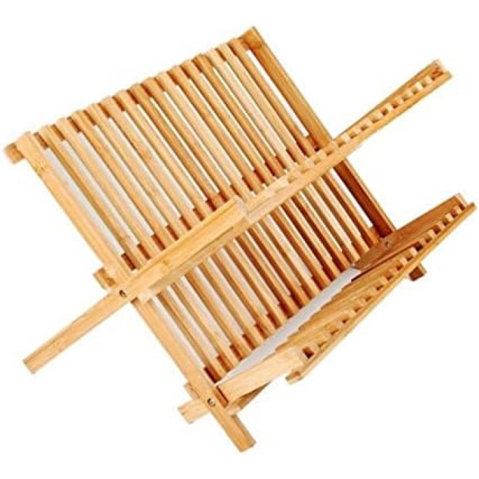 2 Katlı Bambu Katlanır Bulaşıklık ve Tabaklık, Bambu Bulaşıklık, Bambu Tabaklık