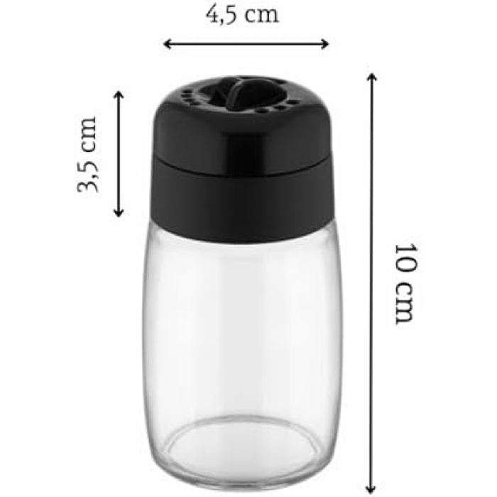 Life 2 Adet 100 ML Döner Kapaklı Cam Baharatlık Takımı MIT1090