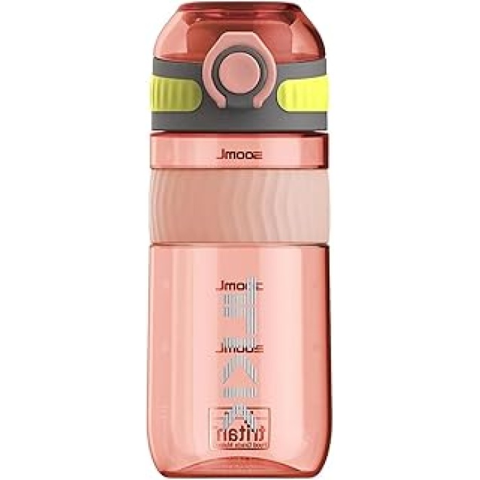 550ml Kilitlenebilir Kapak Rahat İçim Taşıma Kulplu Tritan Spor Matara (Pembe)