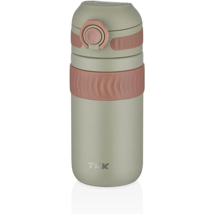 450ml Rahat İçim Çift Yalıtımlı Paslanmaz Çelik Termos Matara (Yeşil)