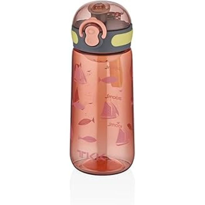 400ml Pipetsiz Taşıma Askılı Süzgeçli Çocuk Su Matarası (Turuncu)