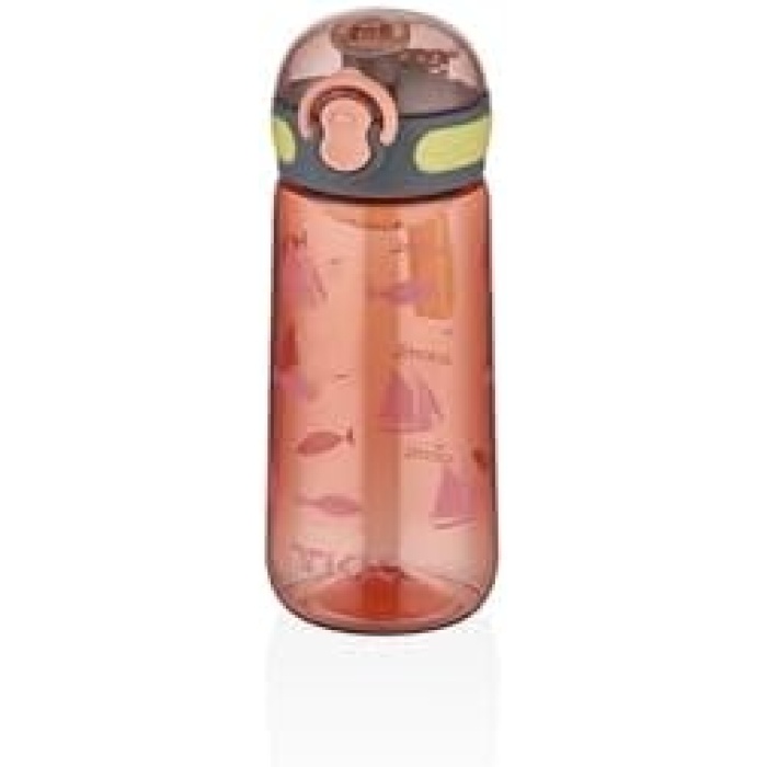 400ml Pipetsiz Taşıma Askılı Süzgeçli Çocuk Su Matarası (Turuncu)