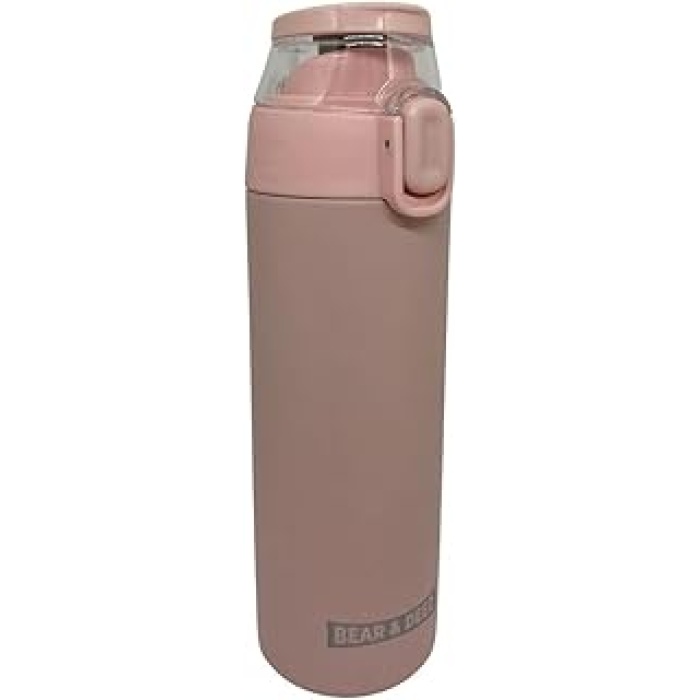 & Deer 450Ml Otomatik Şeffaf Kapaklı Çelik Matara 8680965658408