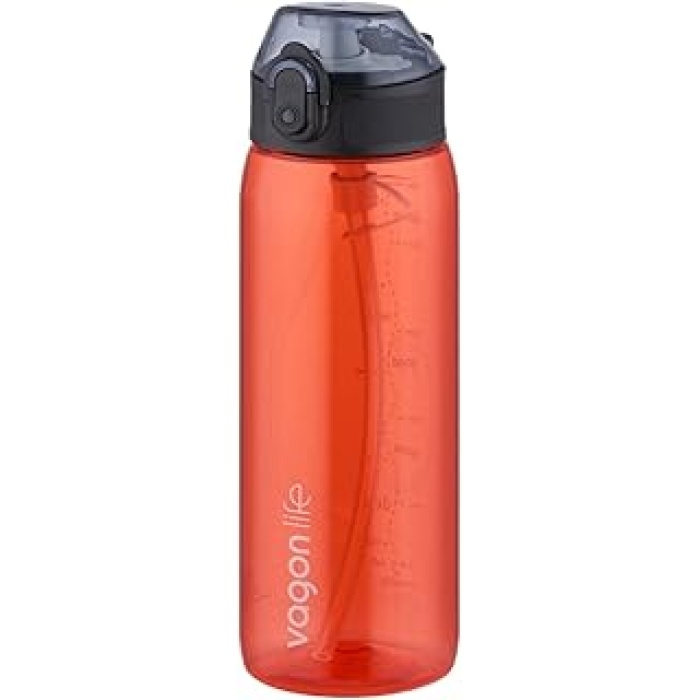 -Uzspace tarafından üretilmiştir- Pipetli (ISIRILAMAZ) 600 ml Tritan Su Matarası