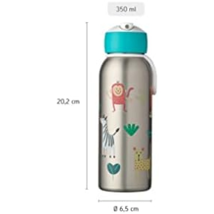 Termo şişe Flip-up Campus – 350 ml – Pembe – içecekleri uzun süre soğuk veya sıcak tutar – paslanmaz çelik içecek şişesi çocuk – çift duvarlı yalıtımlı