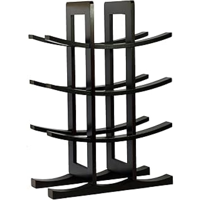 StarTec WR1132 Fächer Dark Espresso Bambus Weinregal
