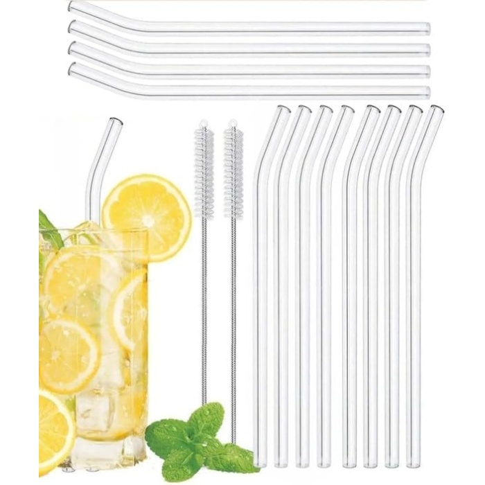 14 Parça Cam Pipet Seti 12 Adet Cam Pipet 2 Adet Pipet Temizleme Fırçası Hediyeli Isıya Darbelere Dayanıklı Pipet Seti