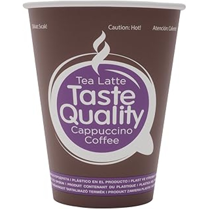 50 adet Tek kullanımlık karton bardak, 12 oz sıcak kahve bardağı, sıcak/soğuk içecek bardağı 300 ml, Taste Quality